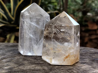 Polished Large Clear Quartz Crystals x 4 From Madagascar