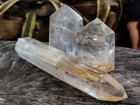 Polished Large Clear Quartz Crystals x 4 From Madagascar