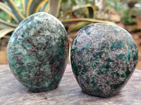 Polished Emerald Mica In Matrix Standing Free Forms x 4 From Mutoko, Zimbabwe