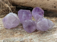 Natural Jacaranda Amethyst Single Quartz Crystals x 35 From Mumbwa, Zambia