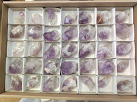 Natural Jacaranda Amethyst Single Quartz Crystals x 35 From Mumbwa, Zambia