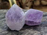 Natural Jacaranda Amethyst Single Quartz Crystals x 35 From Mumbwa, Zambia