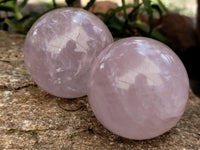 Polished Rose Quartz Spheres x 3 From Ambatondrazaka, Madagascar