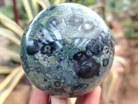 Polished Stromatolite Jasper Spheres x 3 From Katsepy, Madagascar