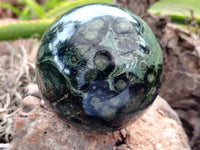 Polished Stromatolite Jasper Spheres x 3 From Katsepy, Madagascar