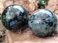 Polished Stromatolite Jasper Spheres x 3 From Katsepy, Madagascar