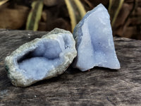 Natural Blue Lace Agate Geode Specimens x 12 From Nsanje, Malawi