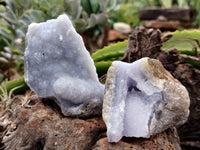 Natural Blue Lace Agate Geode Specimens x 12 From Nsanje, Malawi