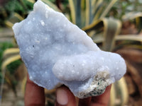 Natural Blue Lace Agate Geode Specimens x 12 From Nsanje, Malawi