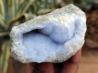 Natural Blue Lace Agate Geode Specimens x 12 From Nsanje, Malawi