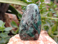 Polished Emerald Mica In Matrix Standing Free Forms x 4 From Mutoko, Zimbabwe