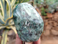 Polished Emerald Mica In Matrix Standing Free Forms x 4 From Mutoko, Zimbabwe