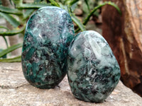 Polished Emerald Mica In Matrix Standing Free Forms x 4 From Mutoko, Zimbabwe