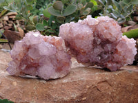 Natural Amethyst Spirit Quartz Clusters x 2 From South Africa