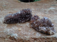 Natural Dark Purple Smokey Amethyst Spirit Quartz Clusters x 35 From South Africa