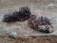 Natural Dark Purple Smokey Amethyst Spirit Quartz Clusters x 35 From South Africa