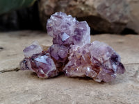 Natural Dark Purple Smokey Amethyst Spirit Quartz Clusters x 35 From South Africa