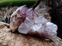 Natural Dark Purple Smokey Amethyst Spirit Quartz Clusters x 35 From South Africa