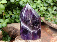 Polished Chevron Amethyst Points x 2 From Ankazobe, Madagascar