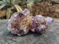 Natural Dark Amethyst Spirit Quartz Clusters x 12 From Boekenhouthoek, South Africa