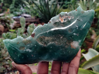 Polished On One Side Emerald Mtorolite Plates x 4 From Mutorashanga, Zimbabwe