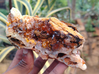 Natural Limonite Quartz Clusters x 3 From Solwezi, Zambia