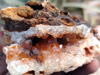 Natural Limonite Quartz Clusters x 3 From Solwezi, Zambia