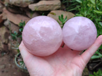 Polished Rose Quartz Spheres x 4 From Ambatondrazaka, Madagascar