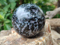 Polished Gabbro Merlinite Sphere's x 4 From Ambatofinandrahana, Madagascar