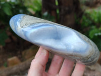 Polished Blue Lace Agate Geodes x 1 From Nsanje, Malawi