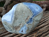 Polished Blue Lace Agate Geodes x 1 From Nsanje, Malawi