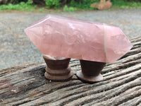 Polished Double Terminated Rose Quartz Points x 6 From Ambatondrazaka, Madagascar