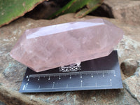 Polished Double Terminated Rose Quartz Points x 6 From Ambatondrazaka, Madagascar