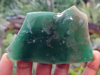 Polished on One Side Emerald Mtorolite Free Forms x 6 From Zimbabwe