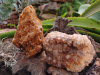 Natural Limonite Quartz Clusters x 5 From Solwezi, Zambia