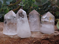 Polished Clear Quartz Crystals x 4 From Madagascar