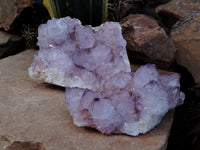 Natural Dark Amethyst Spirit Quartz Clusters x 2 From Boekenhouthoek, South Africa