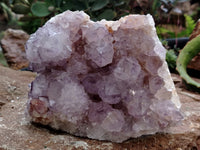 Natural Dark Amethyst Spirit Quartz Clusters x 2 From Boekenhouthoek, South Africa