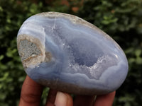 Polished Blue Lace Agate Geodes x 6 From Nsanje, Malawi