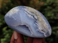 Polished Blue Lace Agate Geodes x 6 From Nsanje, Malawi