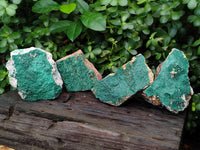 Natural Botryoidal Malachite Specimens x 4 From Tenke Fungurume, Congo