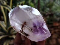 Polished Smokey Amethyst Window Enhydro Quartz Crystals x 4 From Akansobe, Madagascar