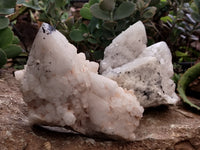 Natural White Cascading Quartz Clusters x 2 From Madagascar