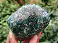 Polished Emerald Mica In Matrix Standing Free Forms x 4 From Mutoko, Zimbabwe