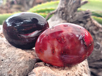 Polished Carnelian Palm Stones x 24 From Madagascar