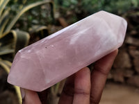 Polished Double Terminated Rose Quartz Points x 6 From Ambatondrazaka, Madagascar