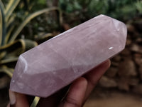 Polished Double Terminated Rose Quartz Points x 6 From Ambatondrazaka, Madagascar