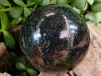 Polished Rare Iolite Sphere and Point with Pink Feldspar Spots x 2 From Madagascar