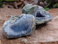 Natural Blue Lace Agate Geodes x 12 From Nsanje, Malawi