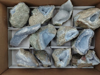 Natural Blue Lace Agate Geodes x 12 From Nsanje, Malawi